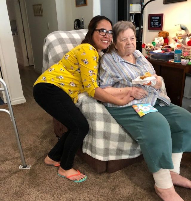 Kristy Madden honors Gigi for the care she provided her mother, and all of her cheer